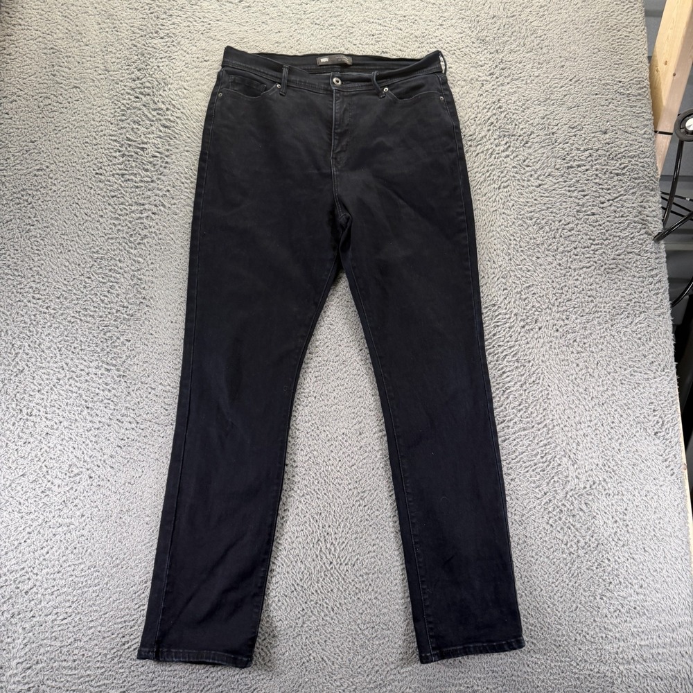 Levi's 512 Jeans Womens 12 Black Cotton Denim Skinny Slimming Workwear Stretch